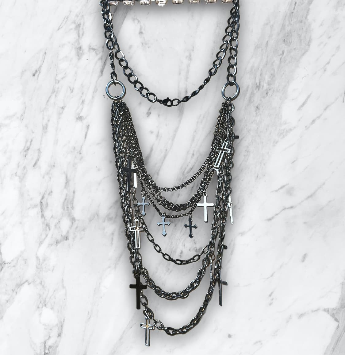 Vkei Cross layered necklace  상품이미지1