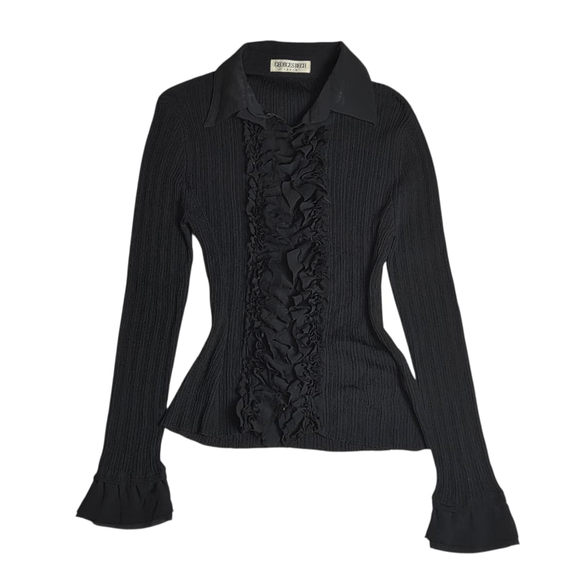 [Georges Rech] 프릴 골지니트 가디건 상품이미지1