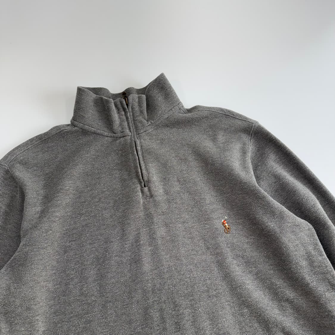 Polo 폴로 멀티포니 그레이 하이넥 반집업 니트 상품이미지4