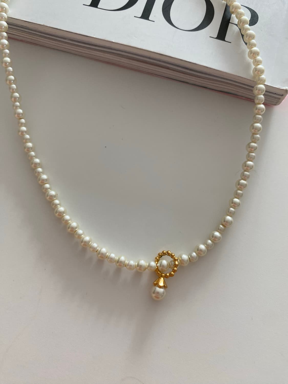 모조진주 골드 포인트 목걸이 상품이미지2