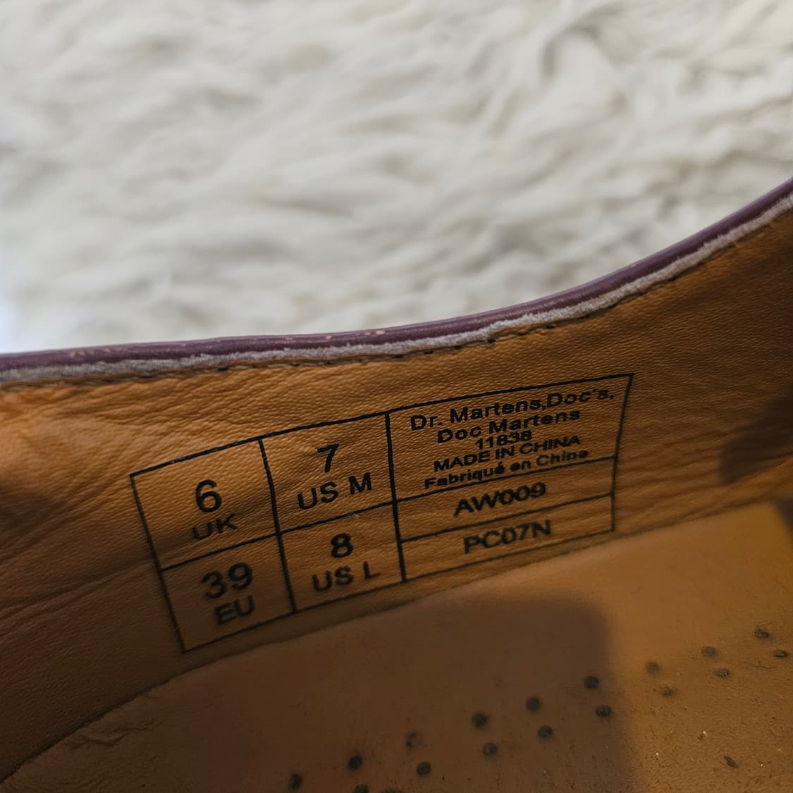 250 닥터마틴 3홀 단화 버건디 상품이미지5