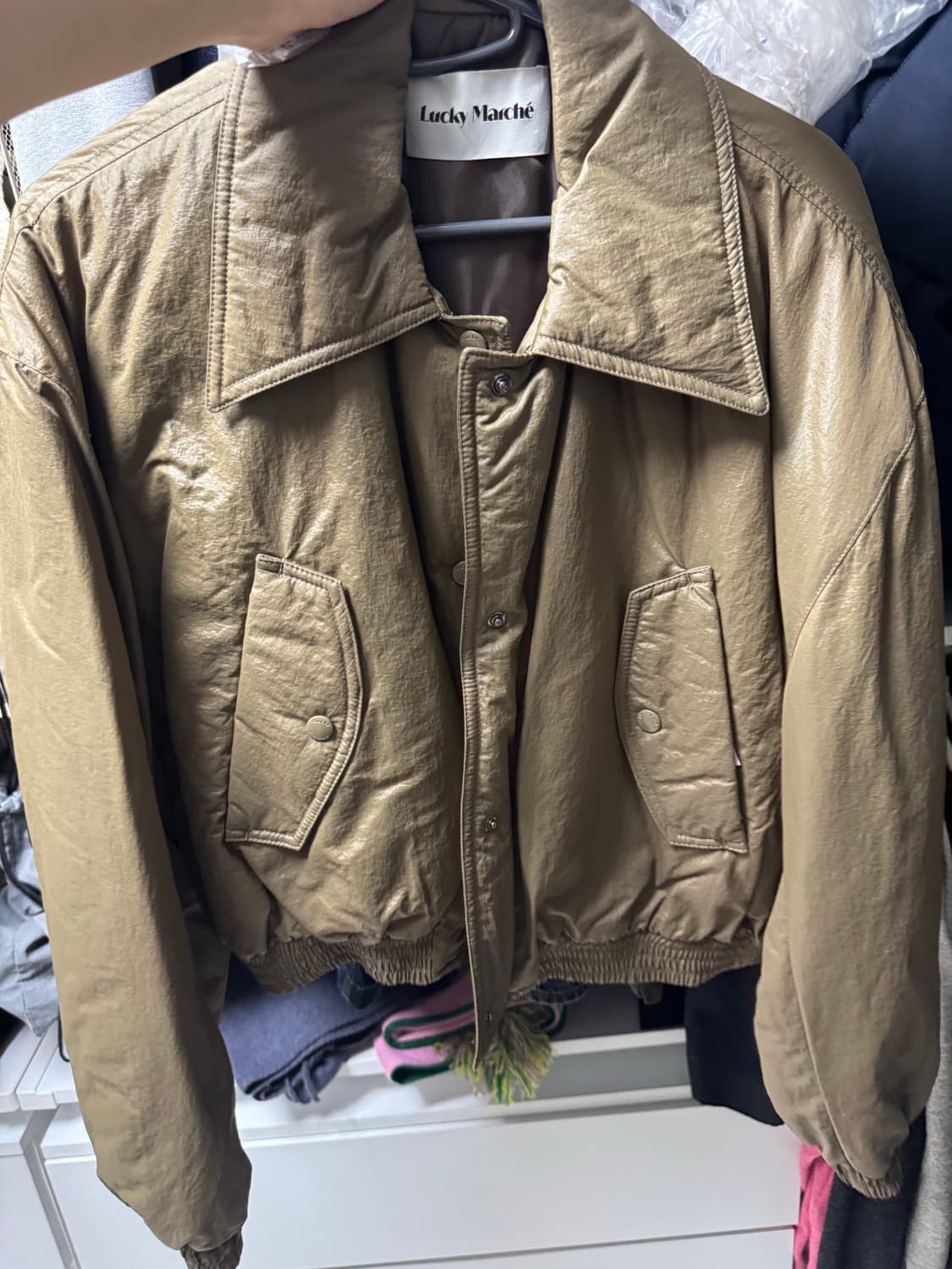 럭키마르쉐 점퍼 올리브 상품이미지4