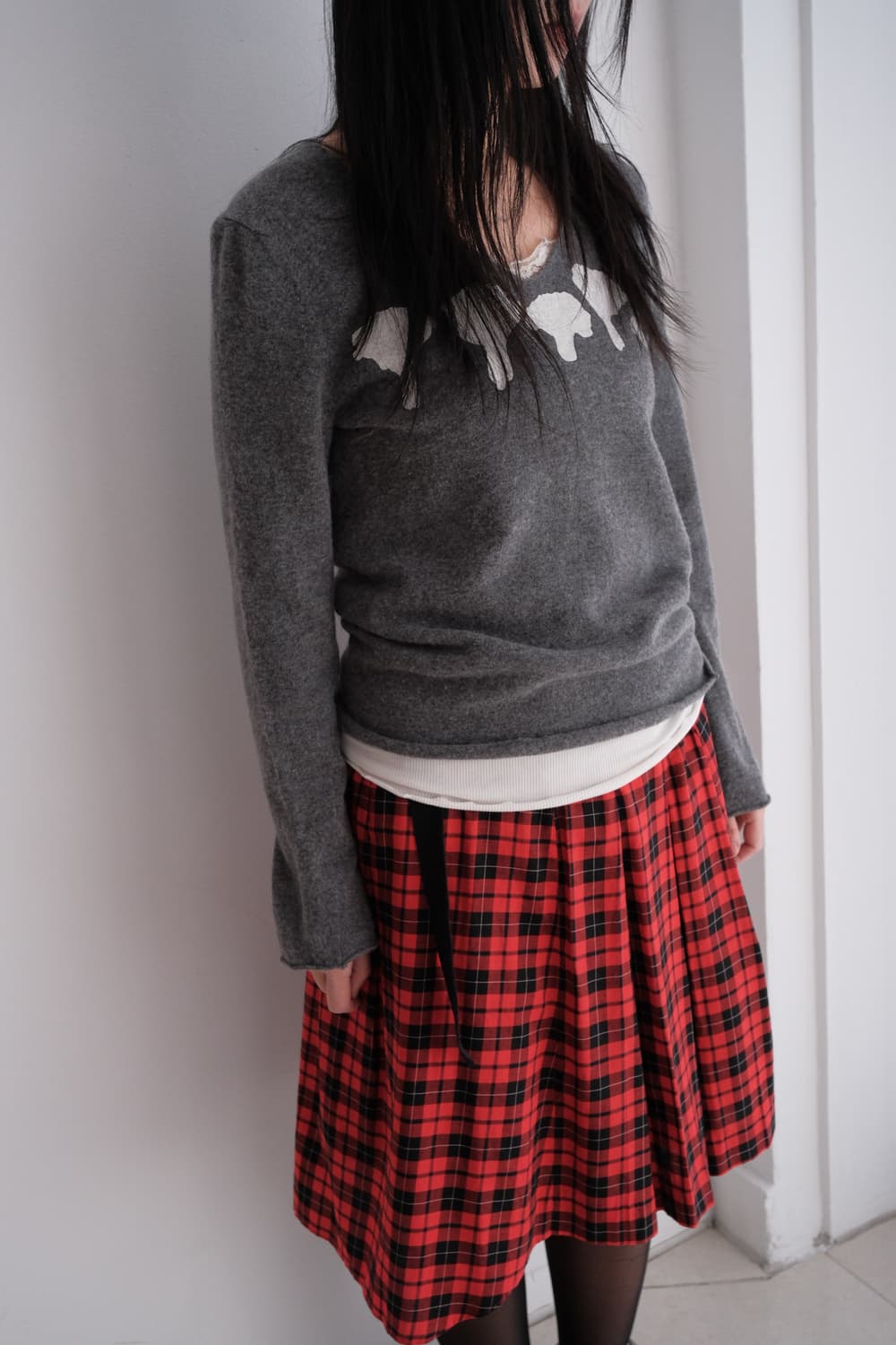 Tree v-neck knit top 상품이미지3