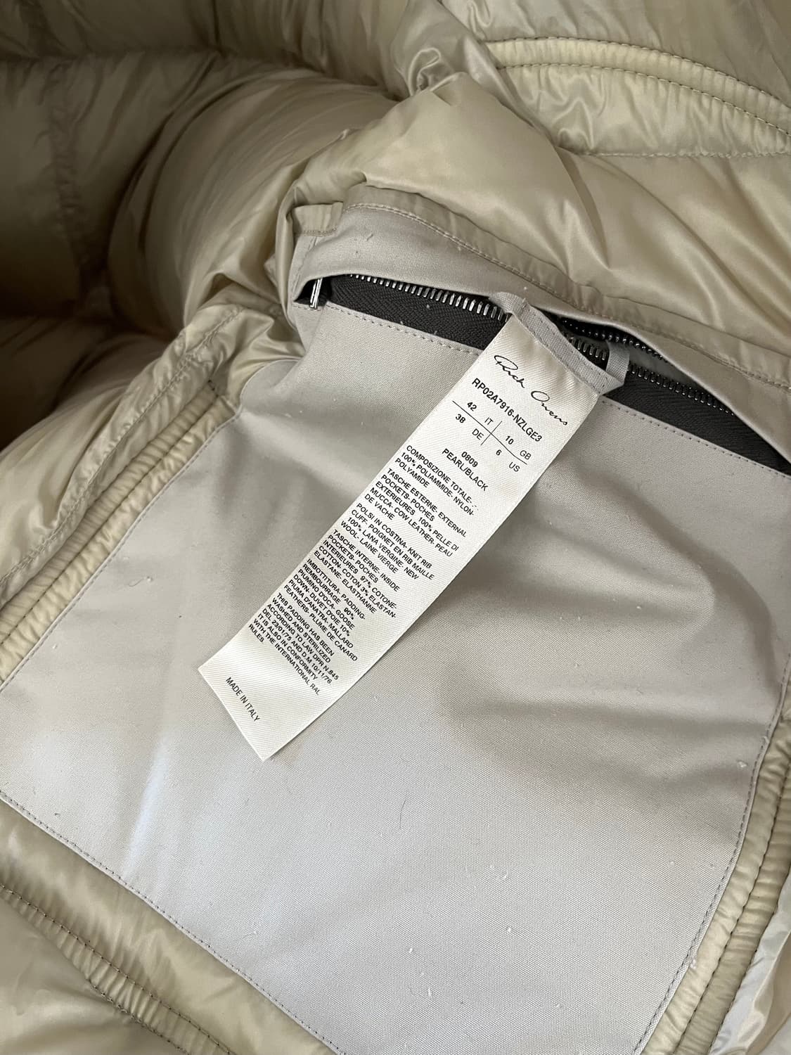 릭오웬스 2021FW 후드 레더포켓 롱패딩 상품이미지5