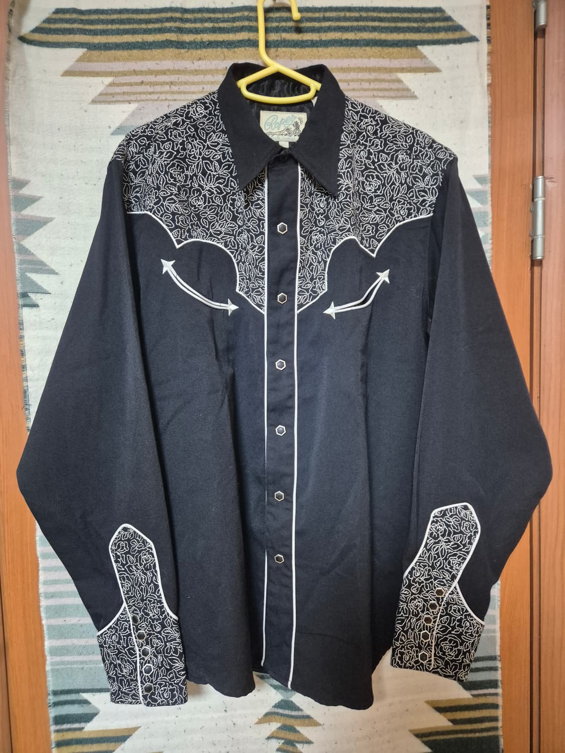 플라워 패턴 자수 웨스턴 셔츠 상품이미지1