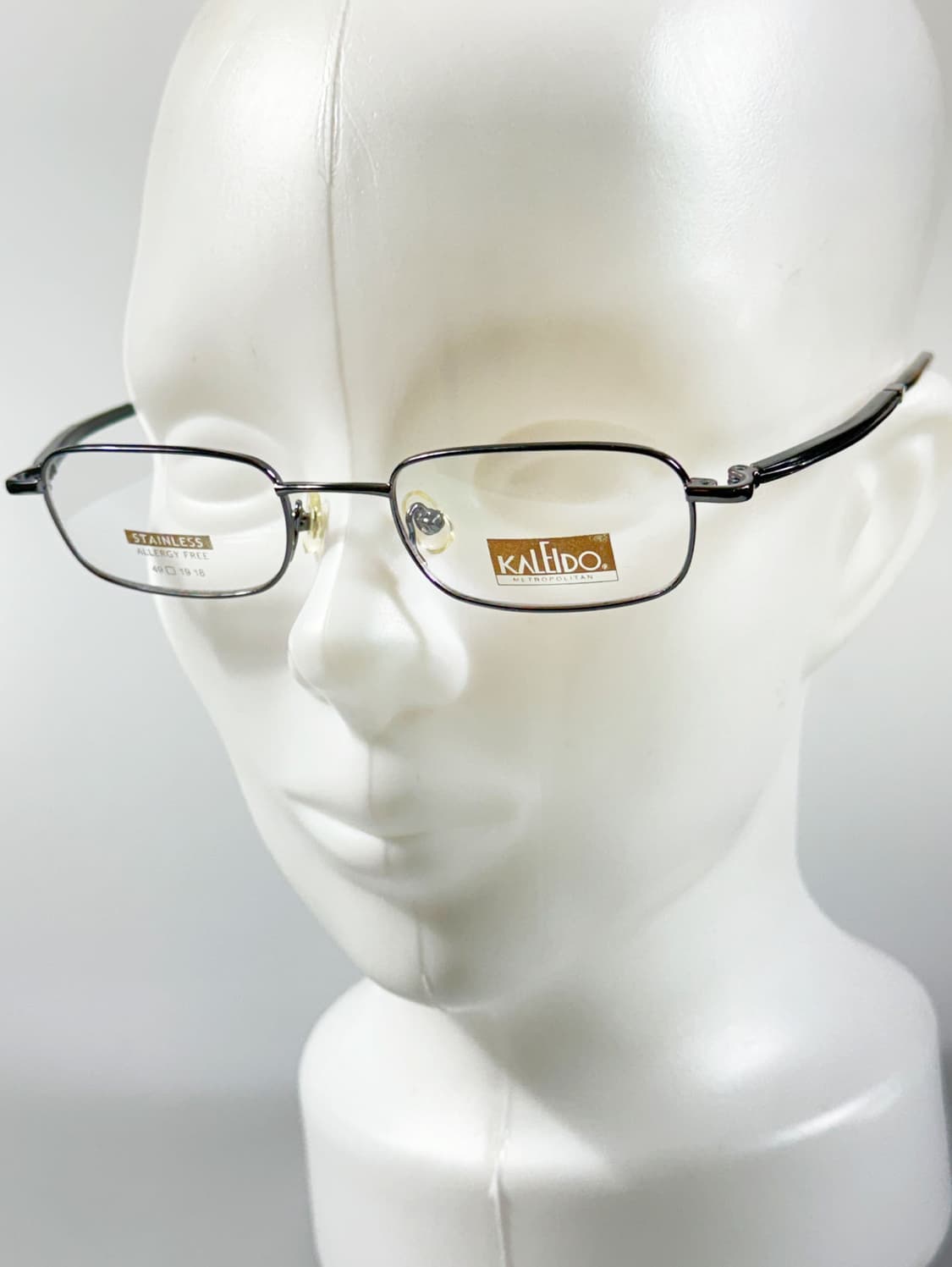 90s KALEIDO 건메탈 슬림 스퀘어 빈티지 안경 상품이미지8