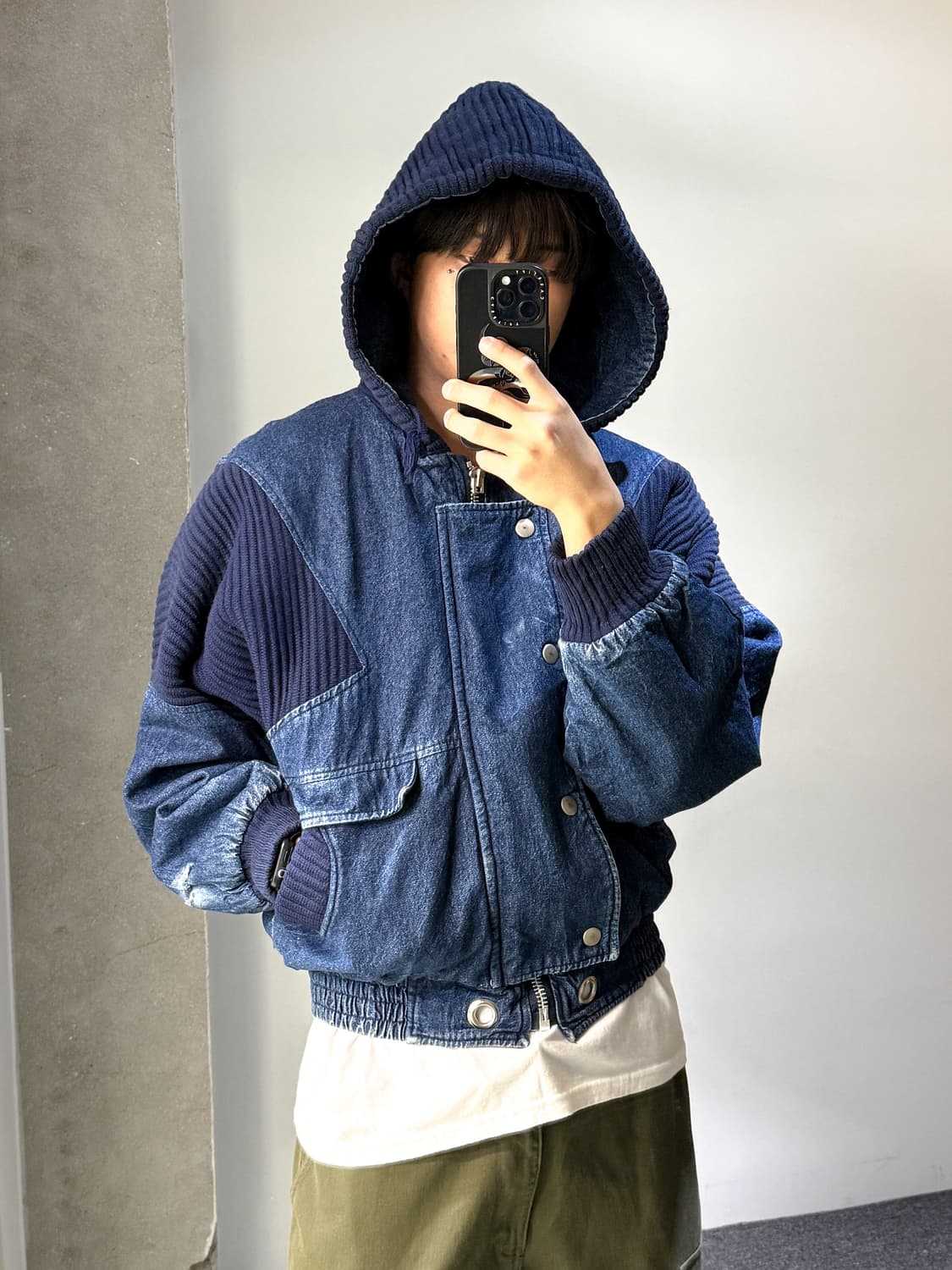 Ruck Dam 90's 데님 후드 봄버 자켓 상품이미지2