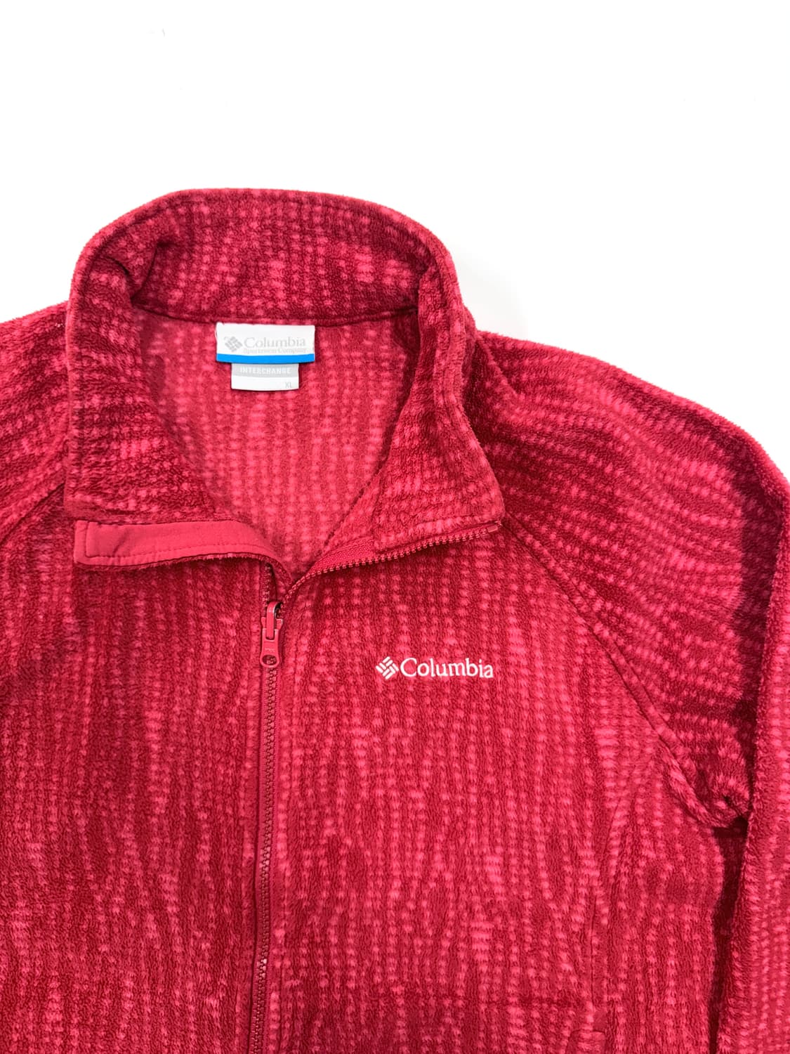 콜롬비아 핑크 멜란지 플리스 집업 자켓 상품이미지2