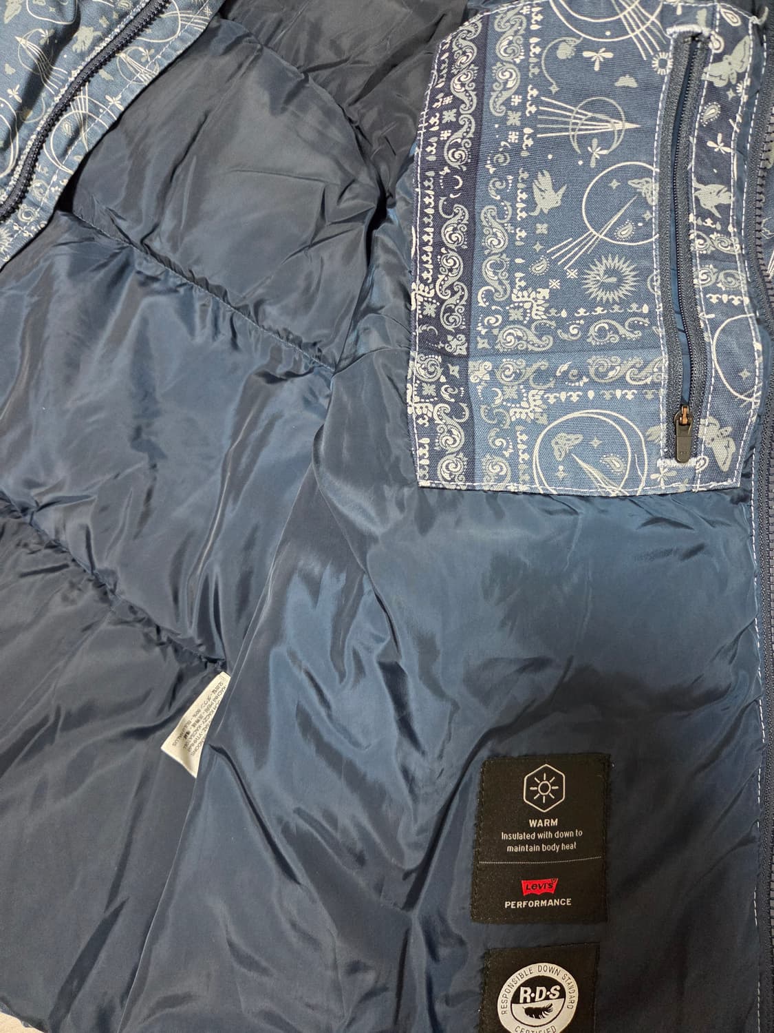 리바이스 슈퍼 펍퍼 반다나 패치워크 다운 자켓 M 상품이미지7