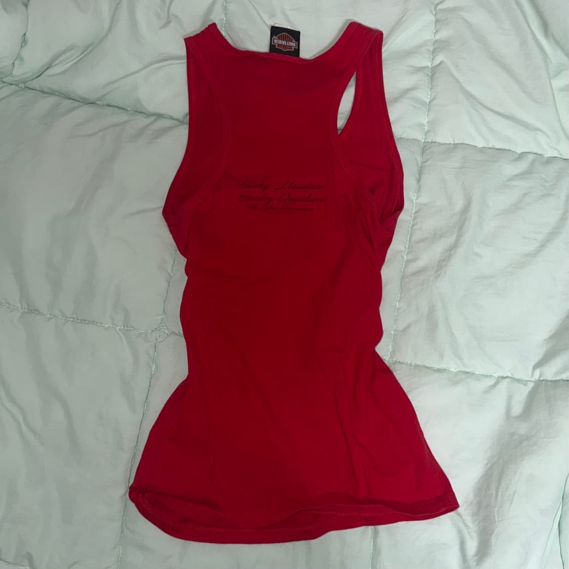 할리데이비슨 y2k 레드 슬리브리스 나시 민소매 상품이미지2