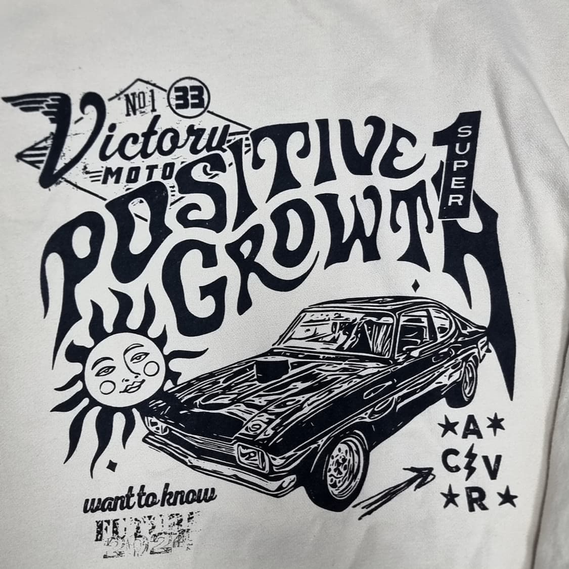 어라운드커버 빈티지 자동차 프린팅 맨투맨 티셔츠(프리) 상품이미지2