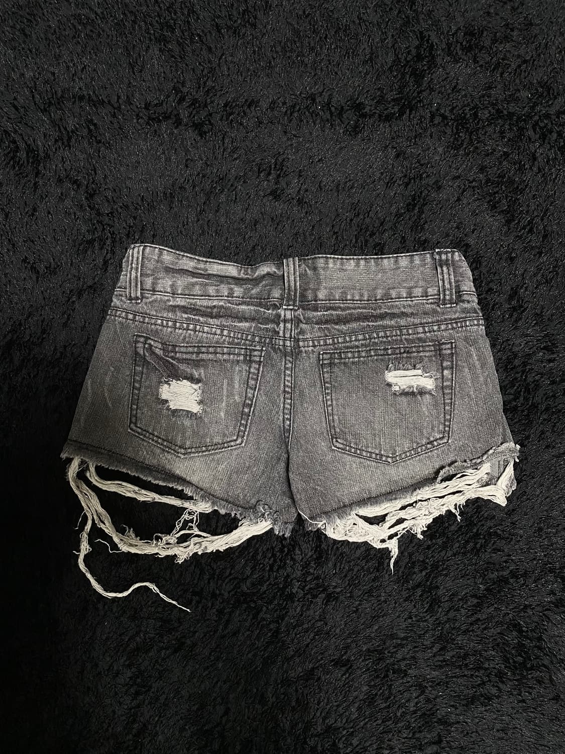 그레이 워싱 데님 데미지 쇼츠 펑크 갸루 일본빈티지 상품이미지2