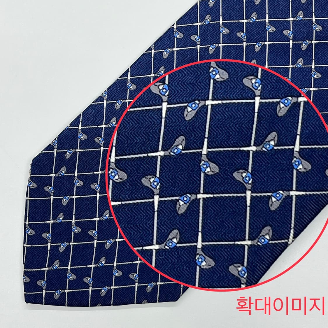 정품 명품 던힐 넥타이 9.5cm 네이비 컬러 상품이미지6
