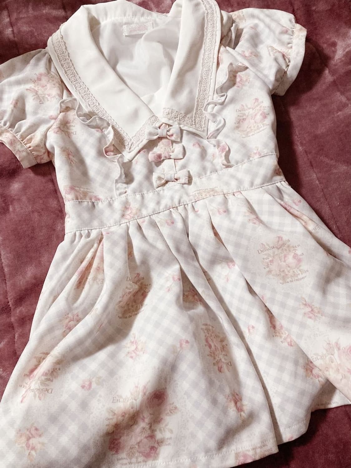 리즈리사 3연리본 딸기우유 플러로럴 원피스 모리걸 히메갸루 라떼갸루 상품이미지2