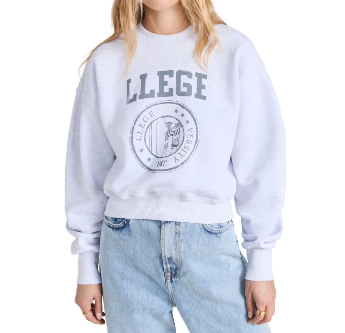 렉토 크롭 맨투맨 상품이미지1