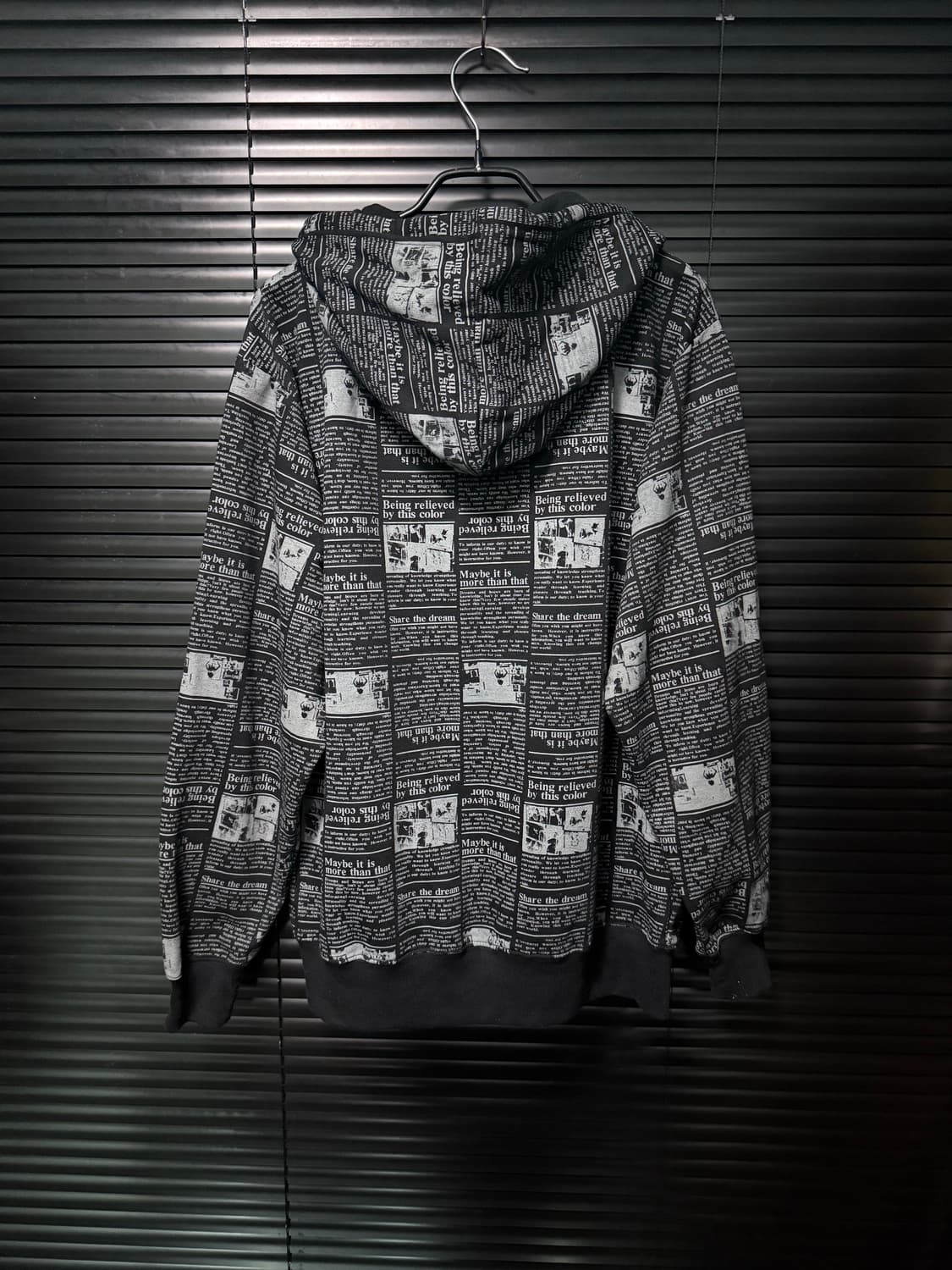 BoSSy hill 고스 펑크 로리 일본 사진 프린팅 블랙 후드 집업 L 상품이미지5