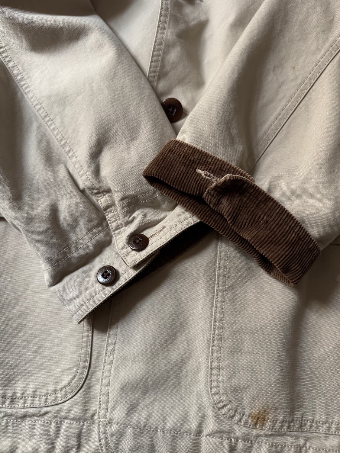 [XL]엘엘빈 USA 패턴 라이닝 아이보리 헌팅 자켓 상품이미지5