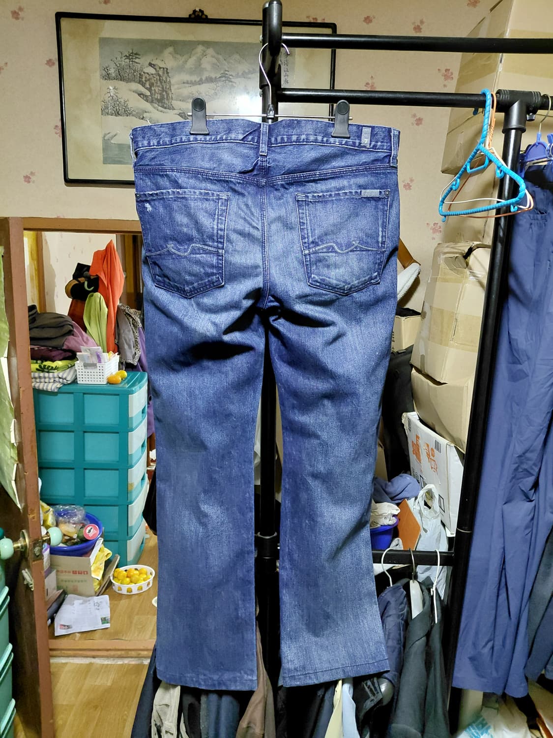 [세븐진]슬림 스트레이트핏 데님 청바지 36사이즈 상품이미지2