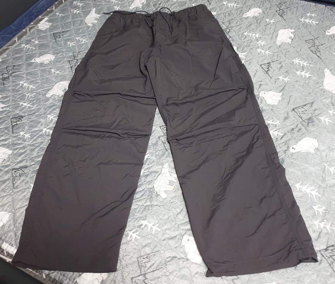 무신사스탠다드 와이드 나일론 파라슈트 팬츠 블랙 (34) 상품이미지1