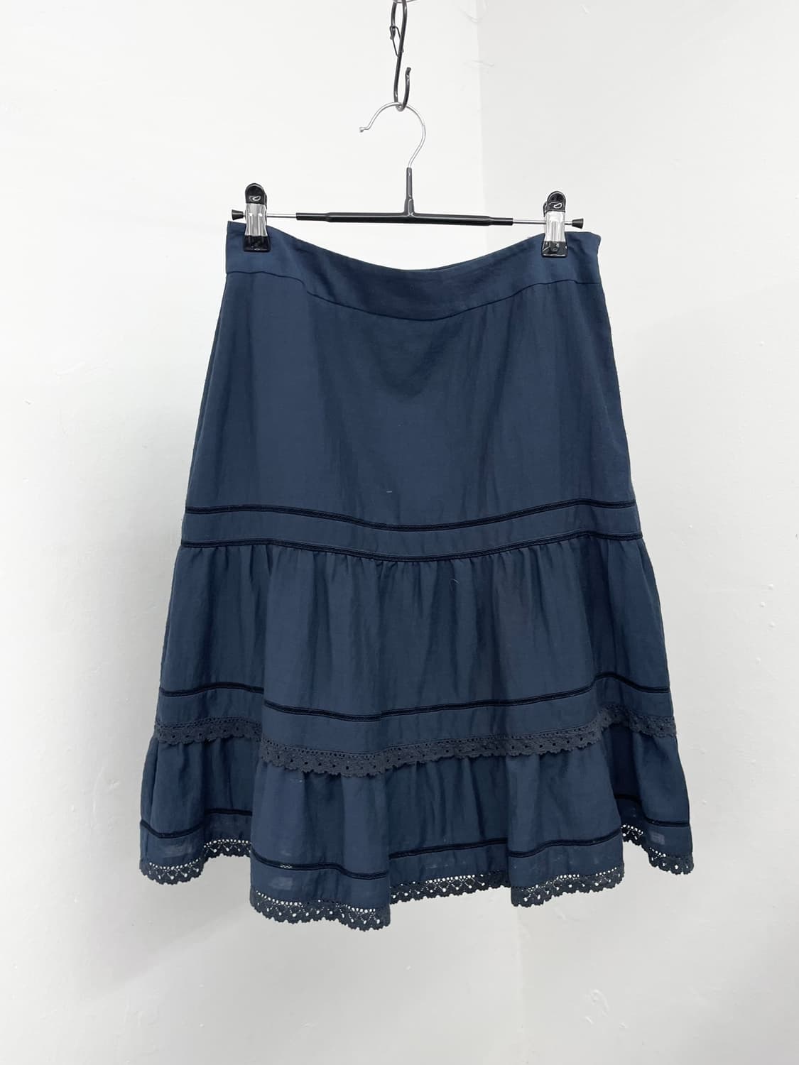 네이비 코지 프릴 캉캉 스커트 상품이미지1