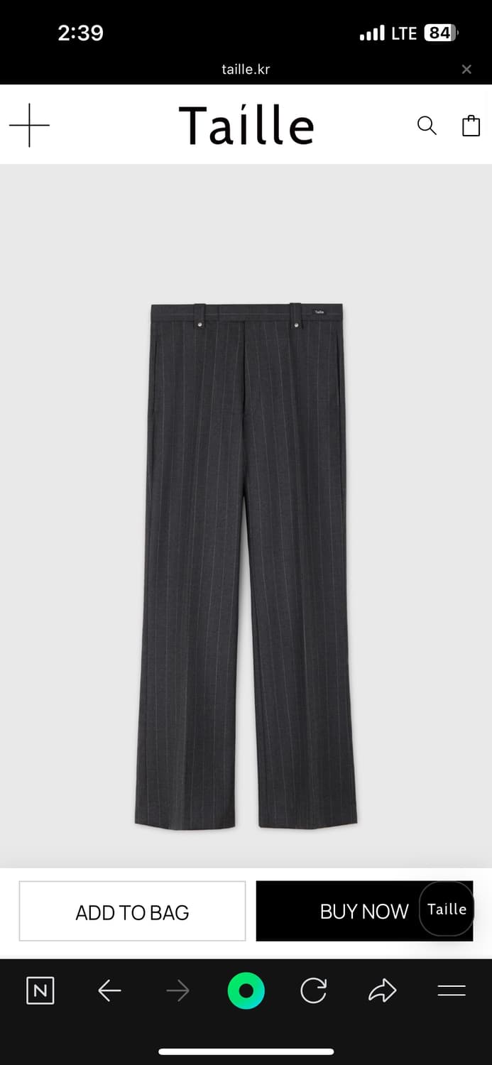 타일레 카나비 플레어 울 스트라이프 트라우저 슬랙스 상품이미지1