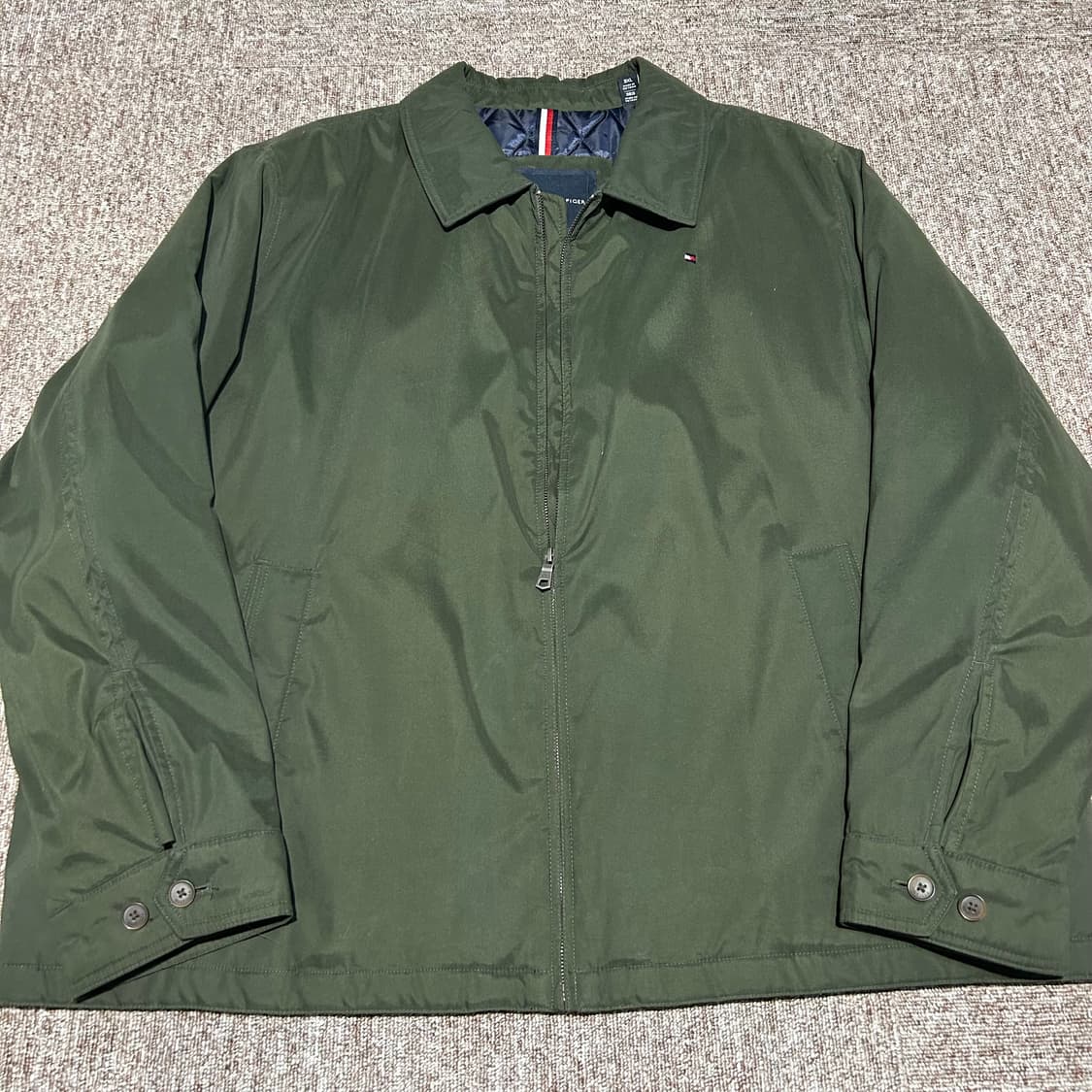 XXXL) 타미힐피거 올리브 안감퀄팅 자켓 빅사이즈 상품이미지2