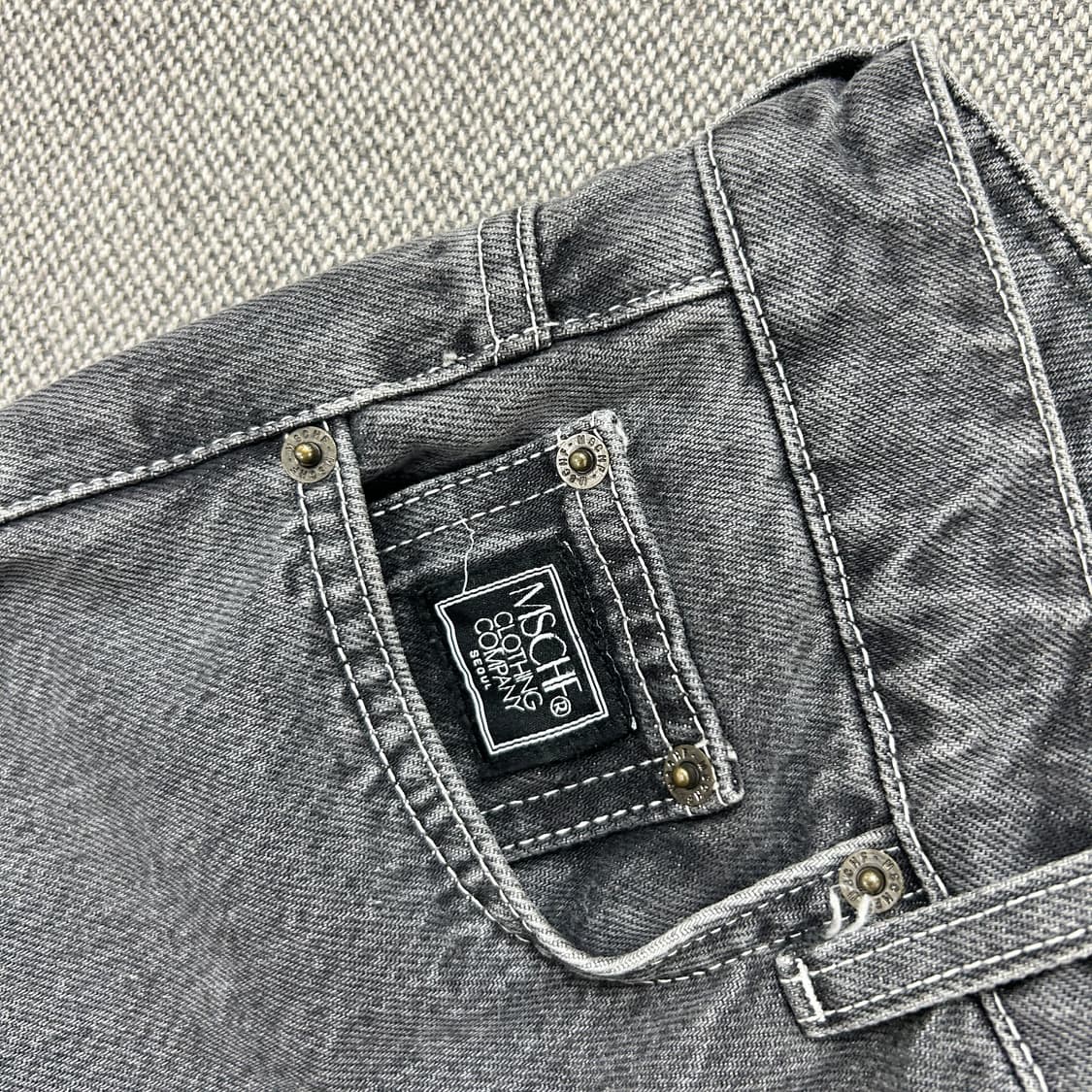 미스치프 그레이 흑청 데님팬츠(M) 상품이미지3