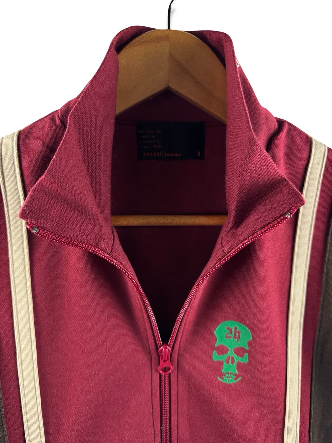 JPN 291295 옴므 스컬 버건디 트랙탑져지2852 상품이미지3