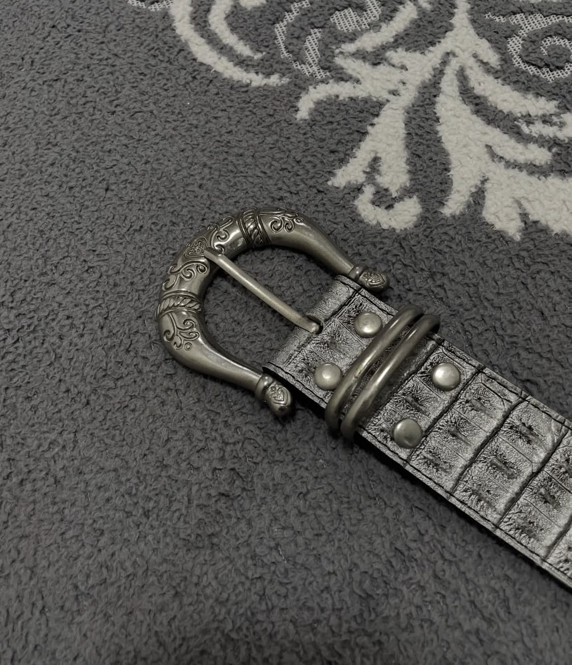 빈티지 실버 레더 웨스턴 벨트 상품이미지2