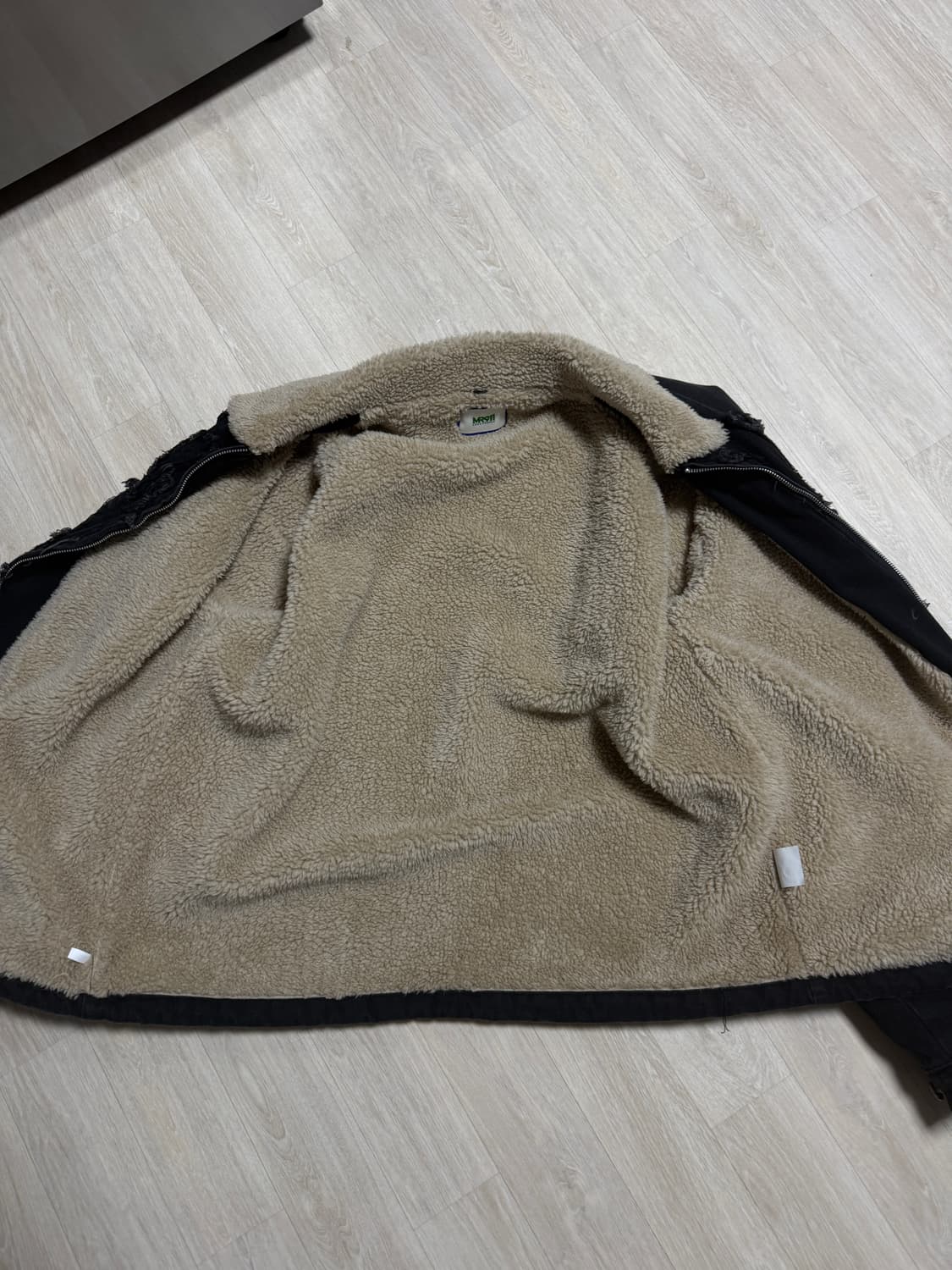 블랙 데님 무스탕 상품이미지3