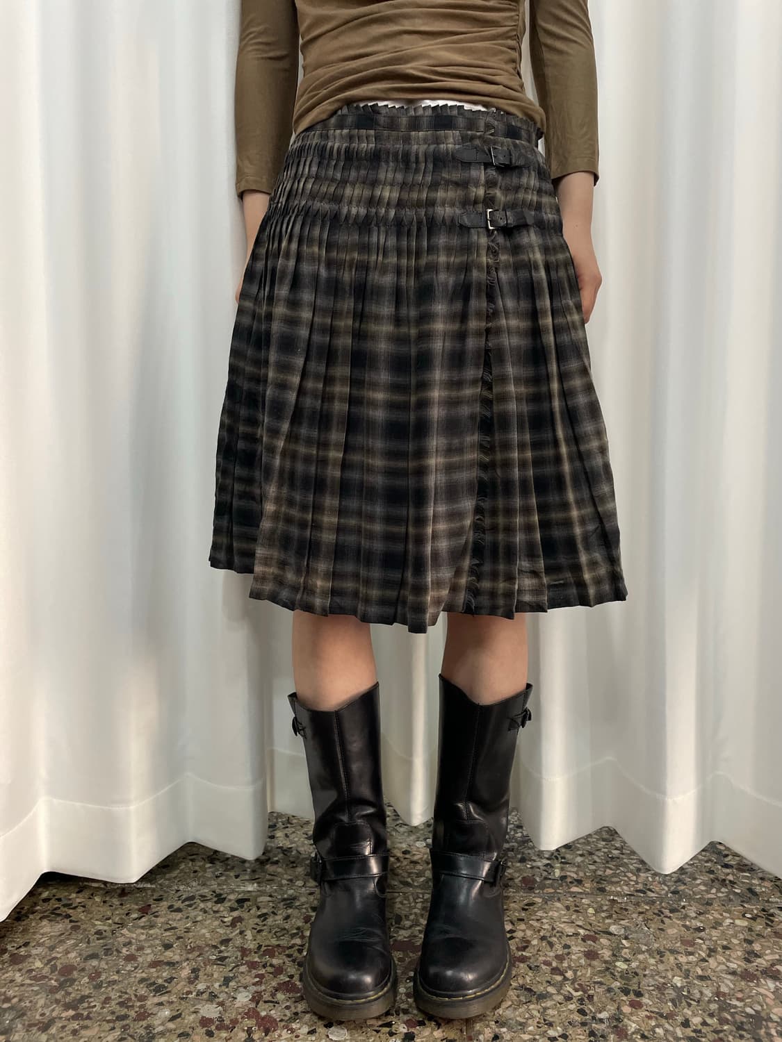 wrap buckle pleats skirt 상품이미지2