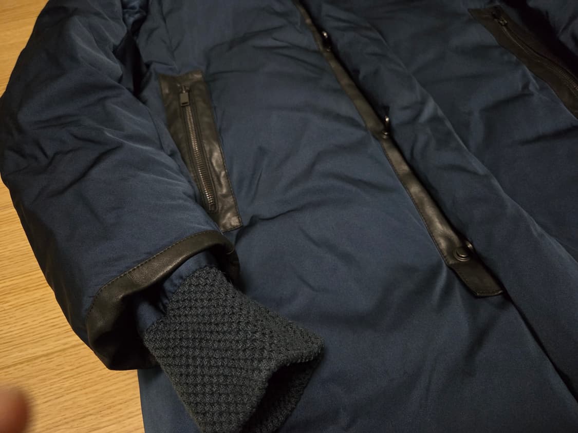 시스템 옴므 양털 너구리퍼 가죽 구스다운 롱패딩 상품이미지8