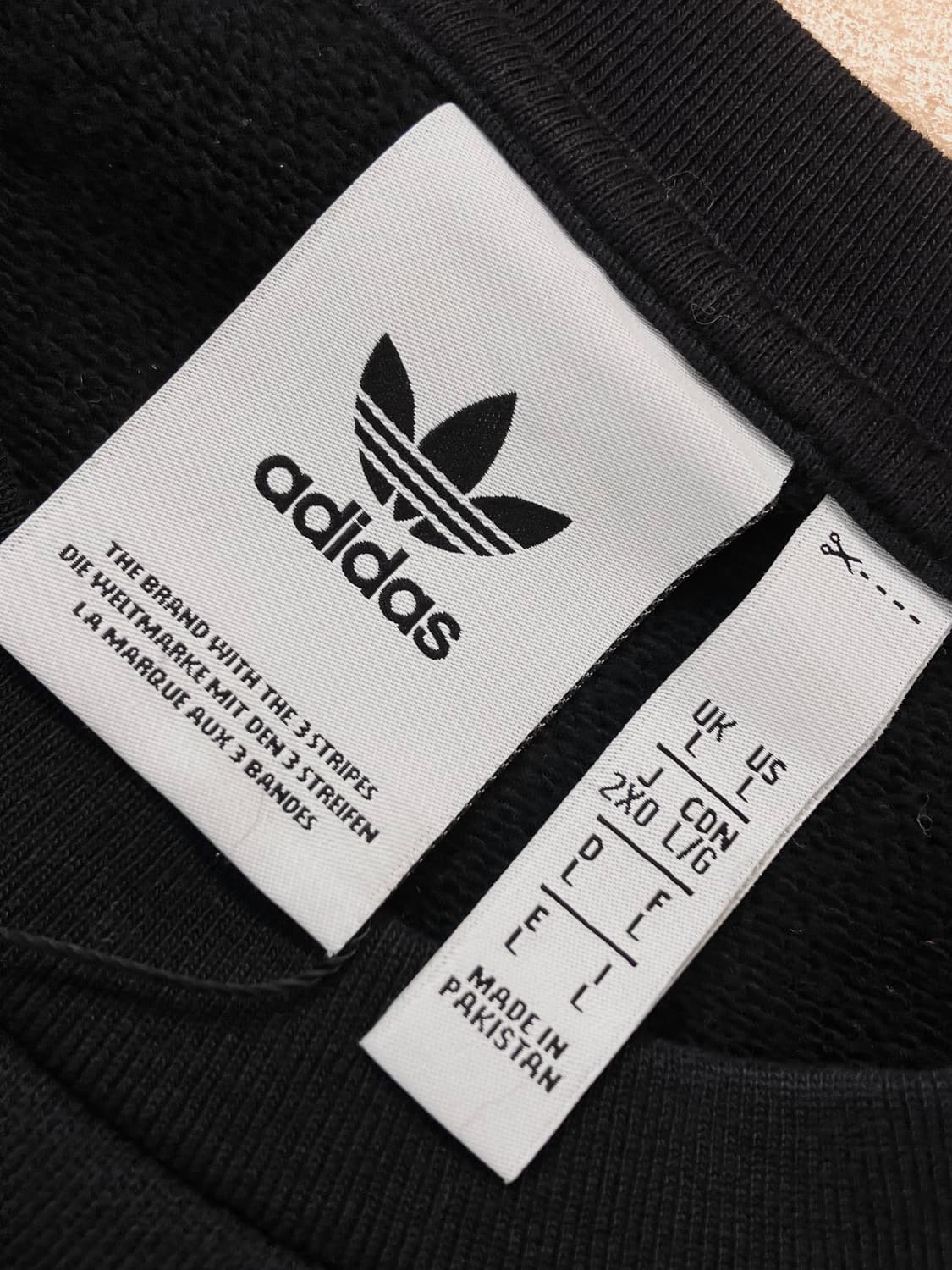 아디다스 로고 맨투맨 블랙 L  #csz3294 상품이미지4