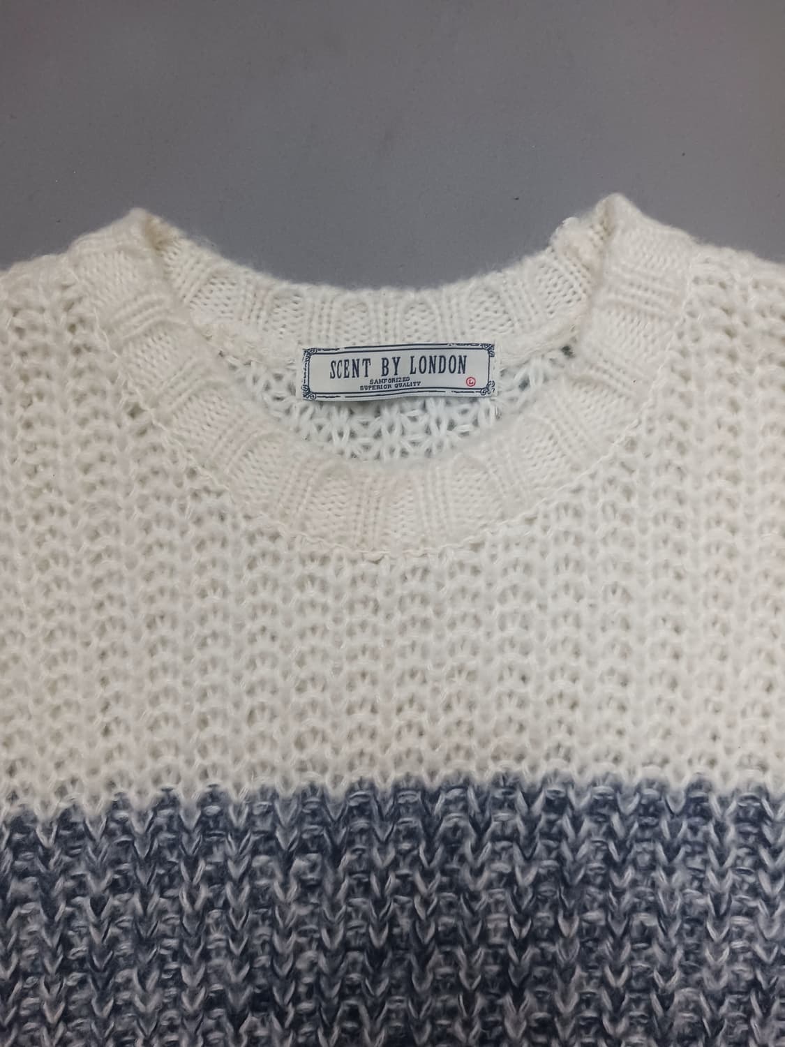 [L] 센트바이런던 스트라이프 컬러 블럭 니트 스웨터 상품이미지2