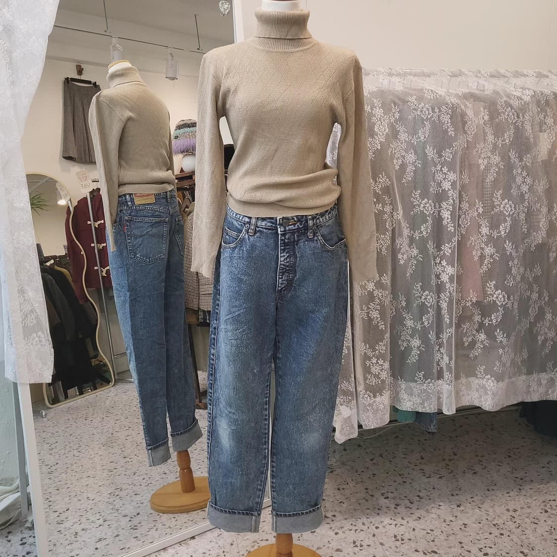 Bobson 빈티지워싱 데님팬츠 상품이미지3