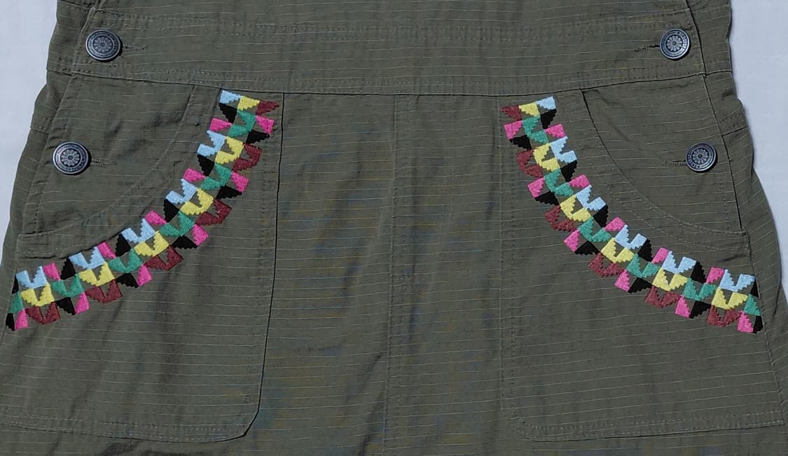 [FREE] TITICACA 에스닉 자수 립스탑 오버롤 원피스 상품이미지4