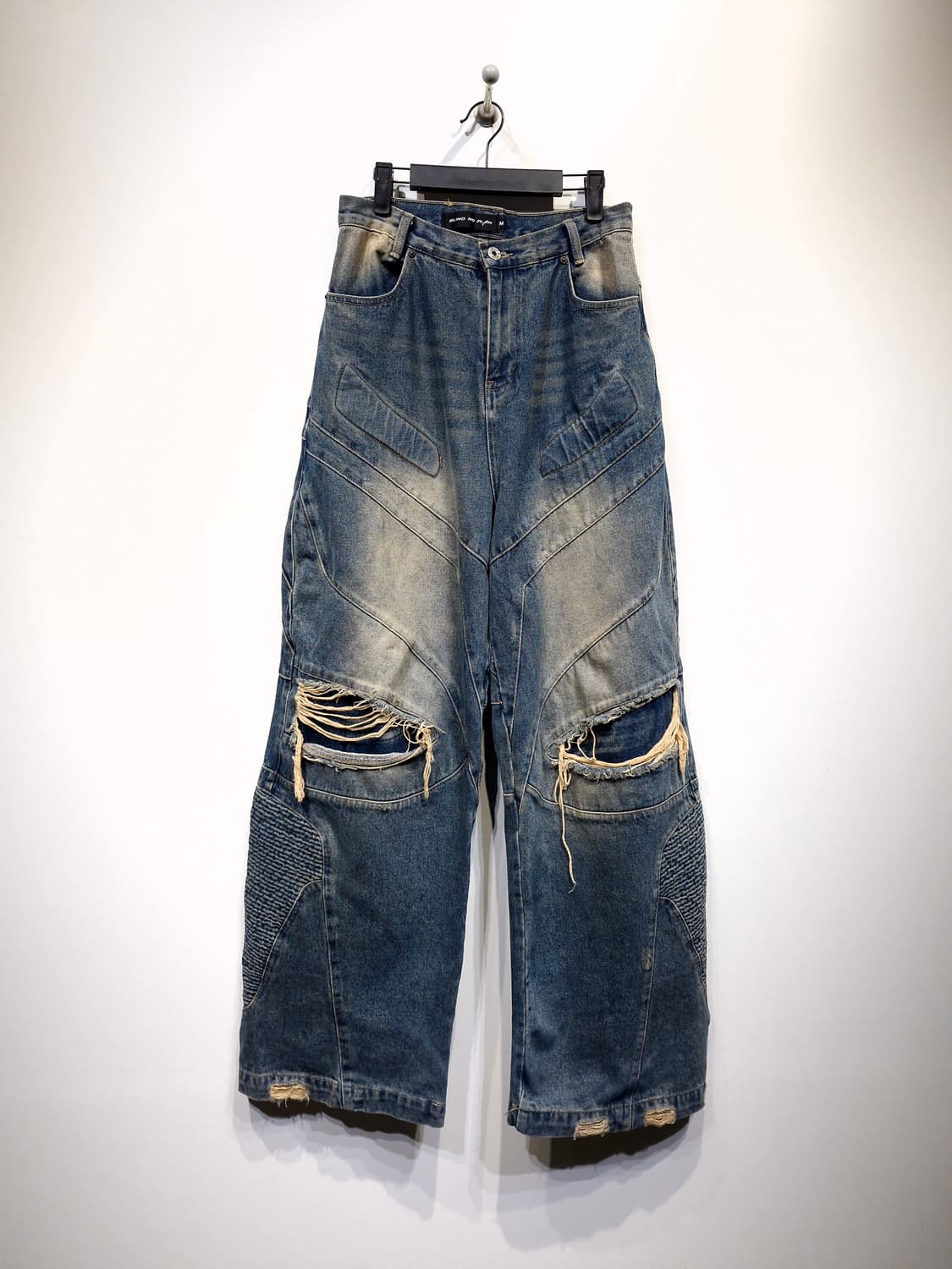 블라인드노플랜 23S/S 디스트레스드 데미지 데님팬츠(S) 상품이미지4