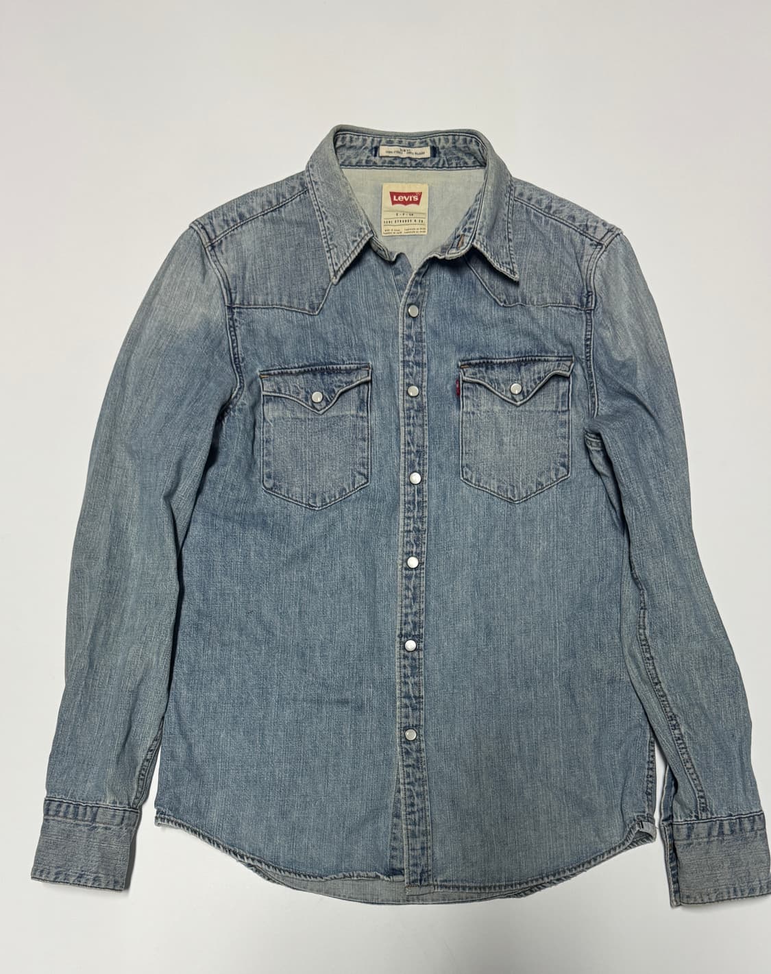 리바이스 클래식 웨스턴 연청 데님 셔츠 S ~ M 상품이미지1