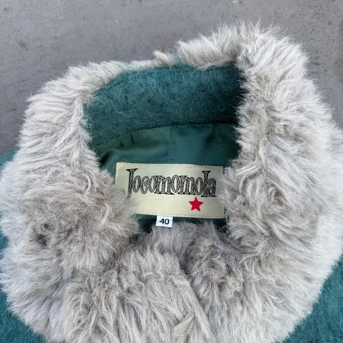 JOCOMOMOLA 민트 트리밍 퍼 코트 상품이미지6