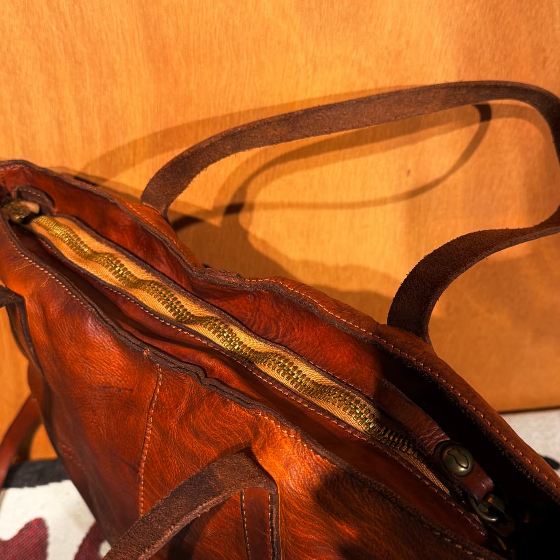 캄포마찌 이태리 베지터블 카우레더 토트백 숄더백 상품이미지5