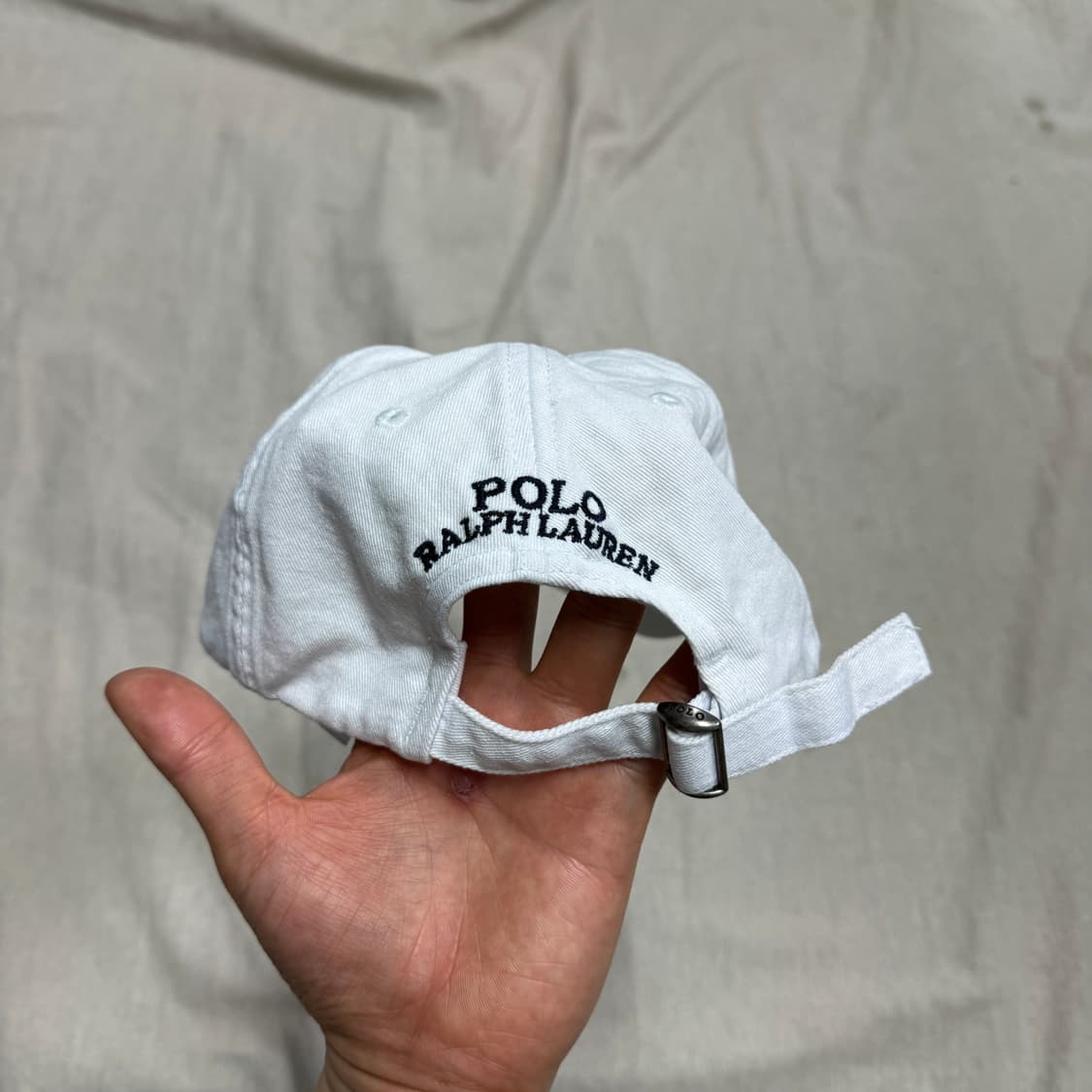 폴로랄프로렌 베어 자수 화이트 볼캡 os 상품이미지2