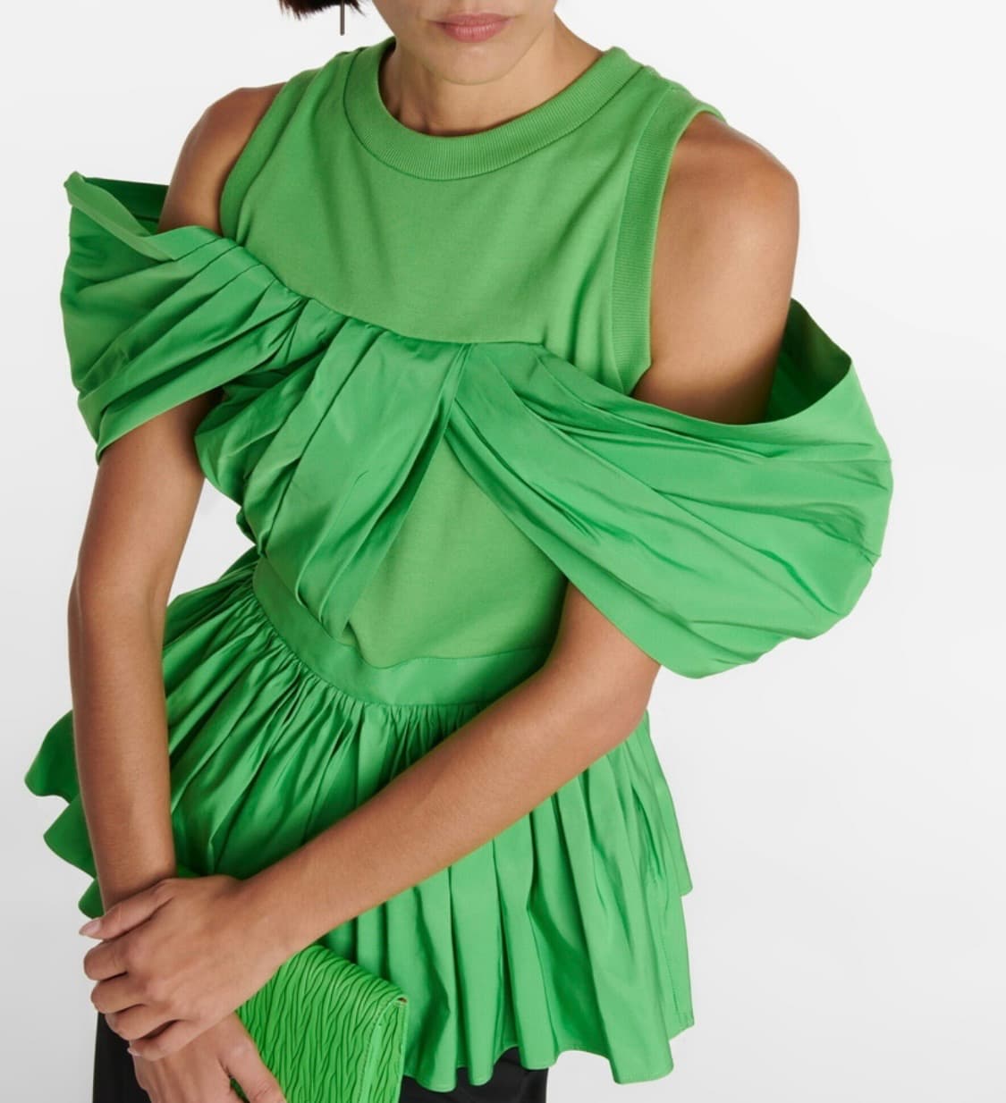 Alexander McQueen 그린 프릴 탑 38 새상품 상품이미지4