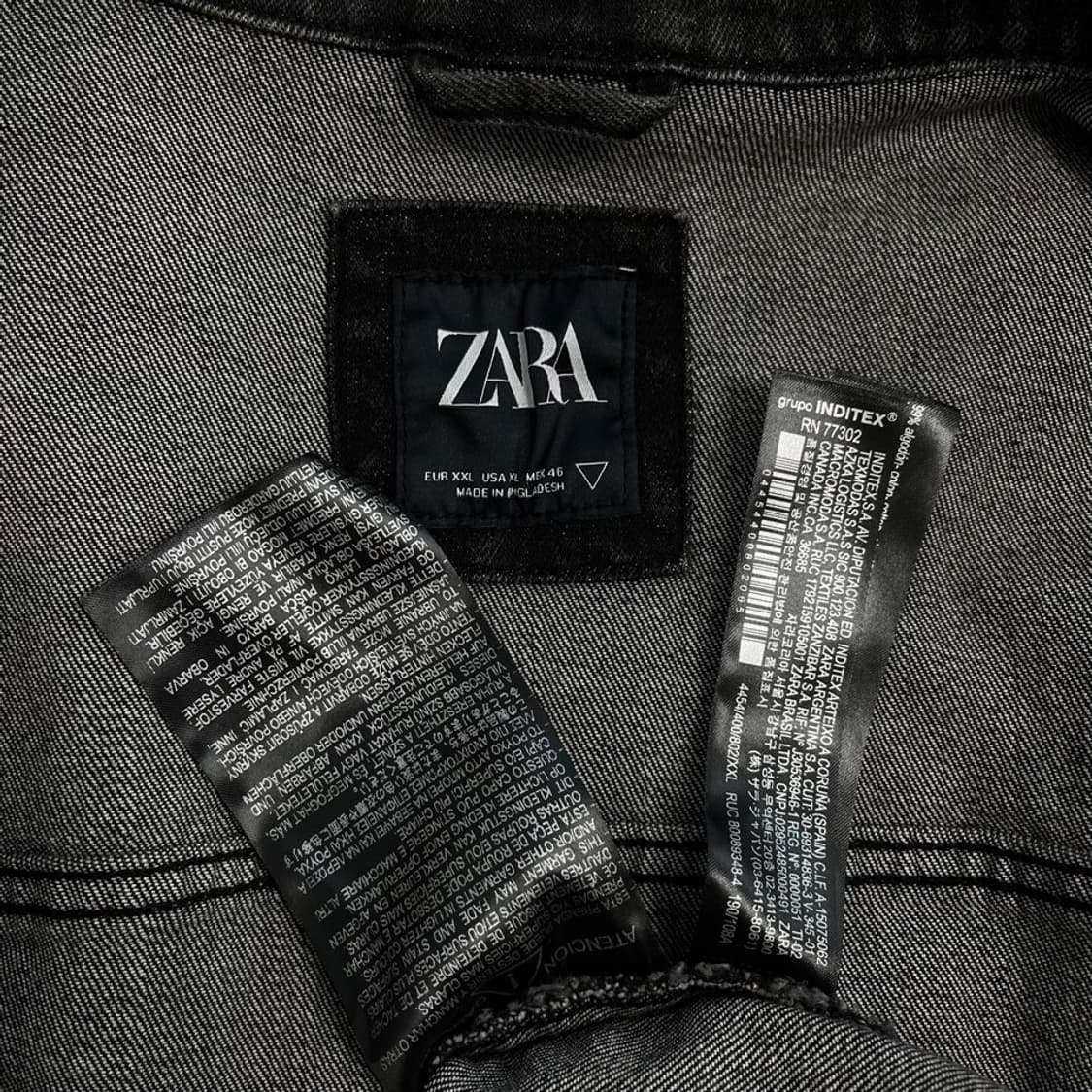 자라 흑청 데님 트러커 자켓/#3637 상품이미지4