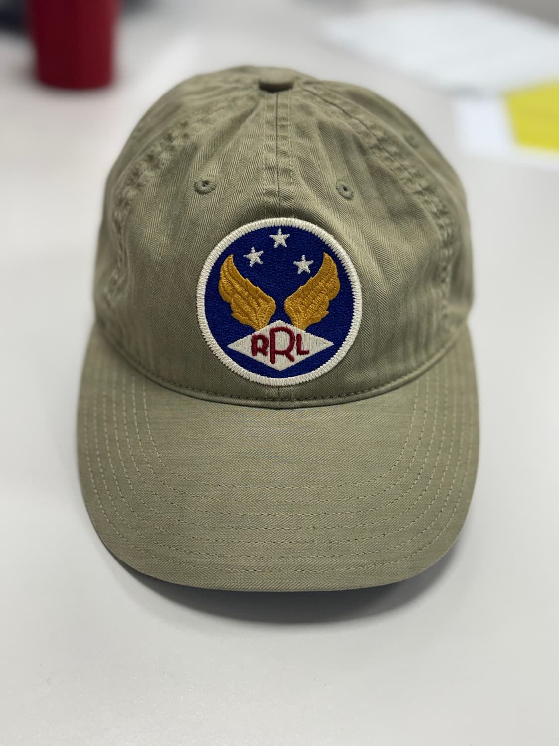 더블알엘 윙로고 볼캡 / 올리브 상품이미지1