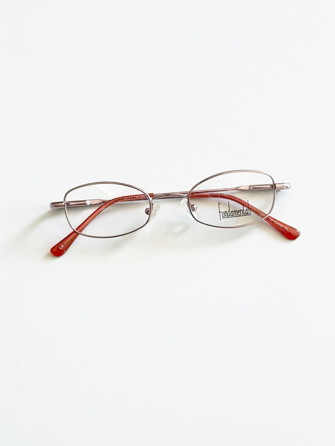 Fundamentals 핑크 슬림 스퀘어 메탈 프레임 빈티지 안경 상품이미지2