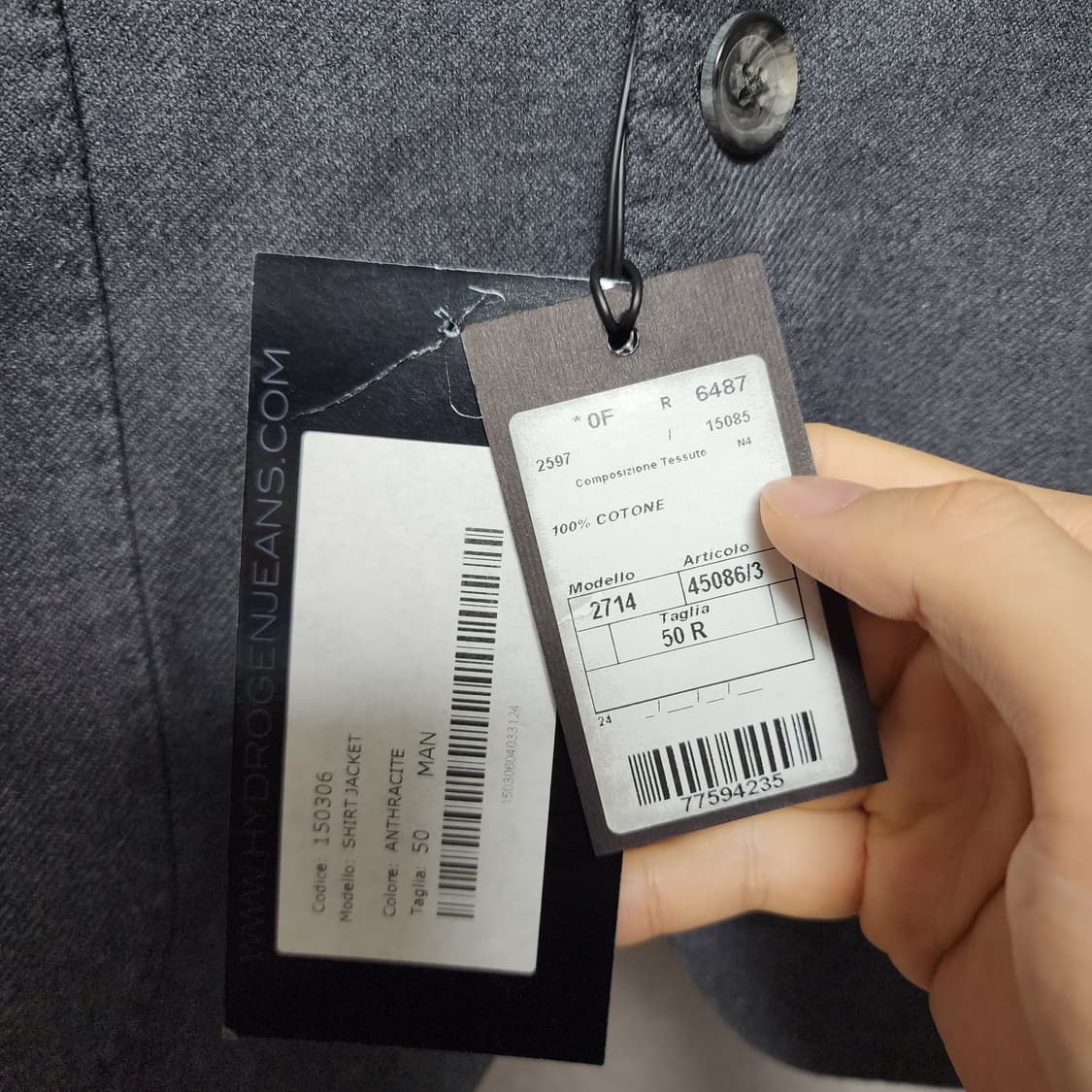 하이드로겐 스컬 아티잔 노치트 라펠 싱글 블레이져 상품이미지6