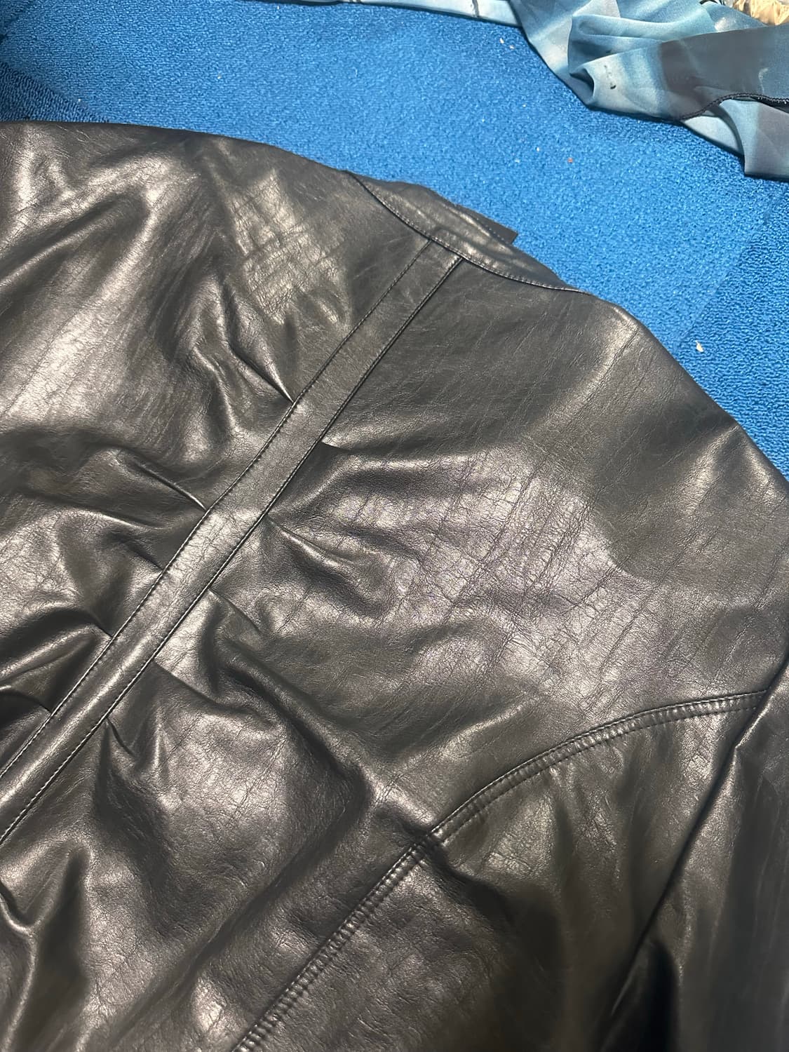 NACHE shirring leather jacket 상품이미지7