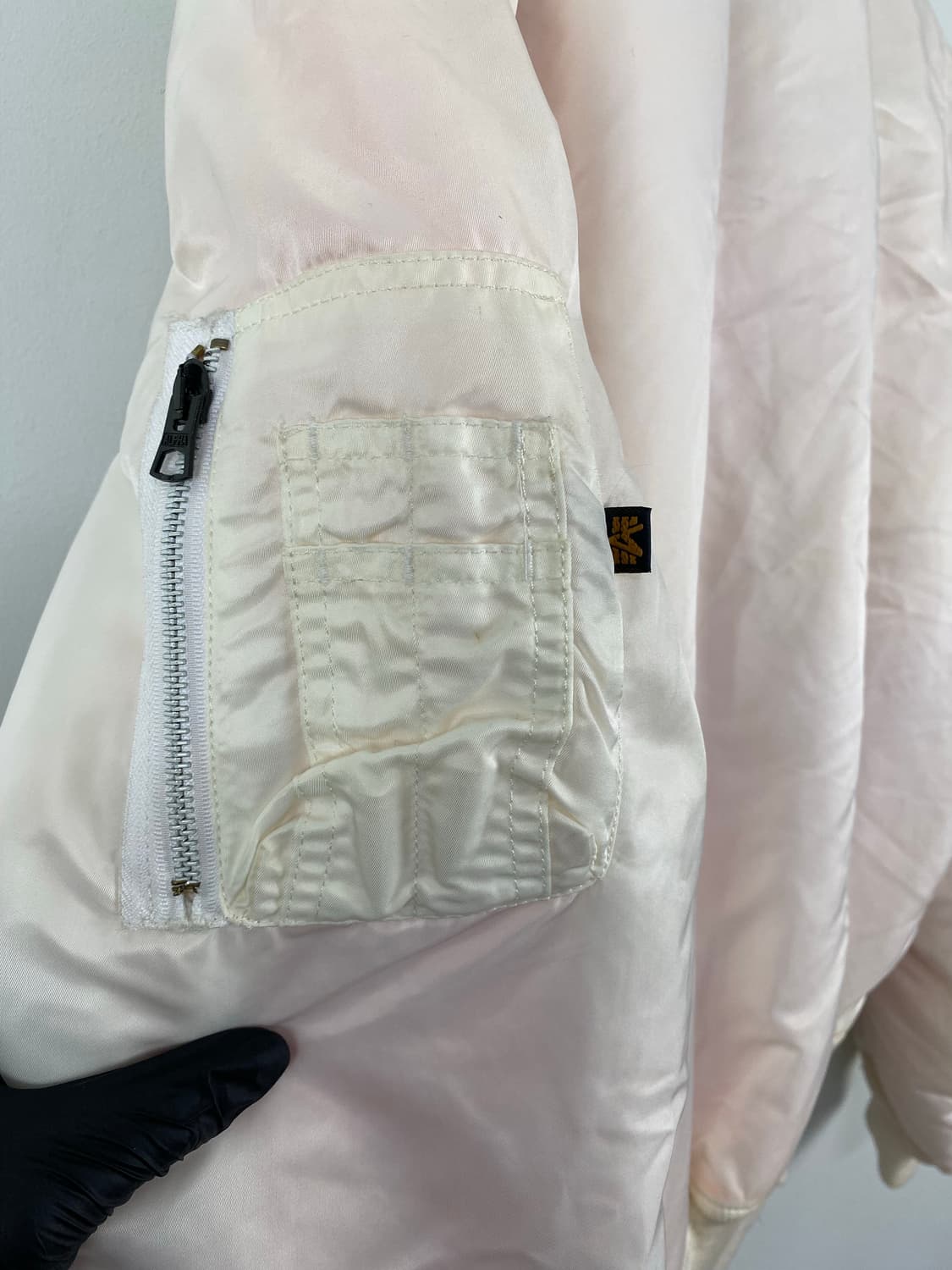 알파인더스트리 MA-1 플라이트 자켓 화이트 S 상품이미지7