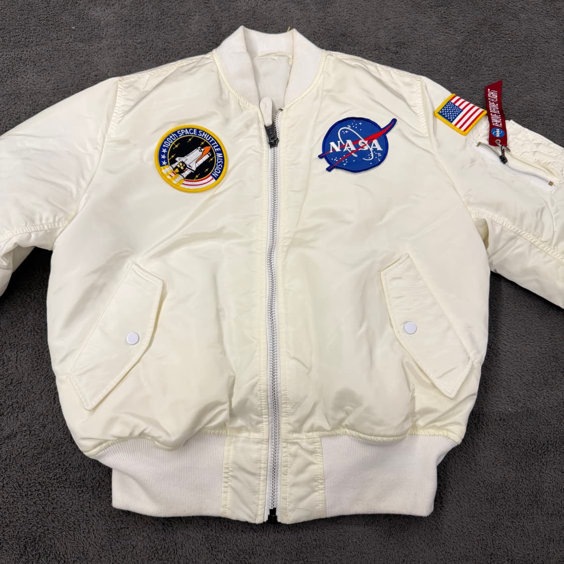 [ 정품/M ] 알파인더스트리 나사 플라이트 ma-1 리버시블 항공점퍼 상품이미지2
