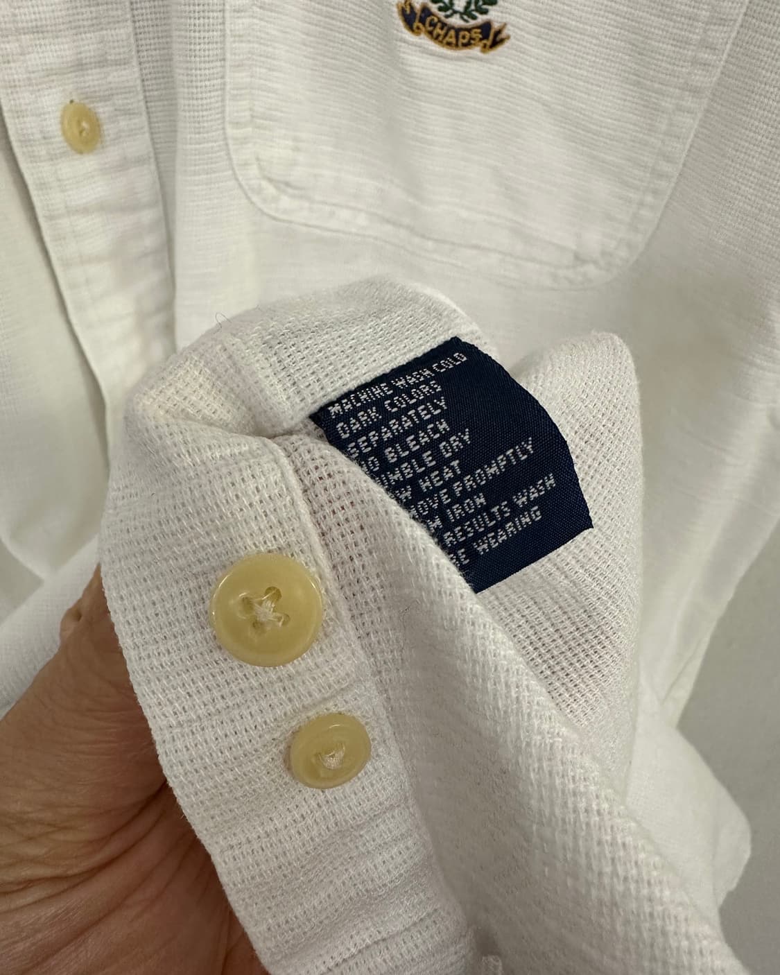 (2XL)CHAPS 화이트 반팔셔츠-M2068 상품이미지4